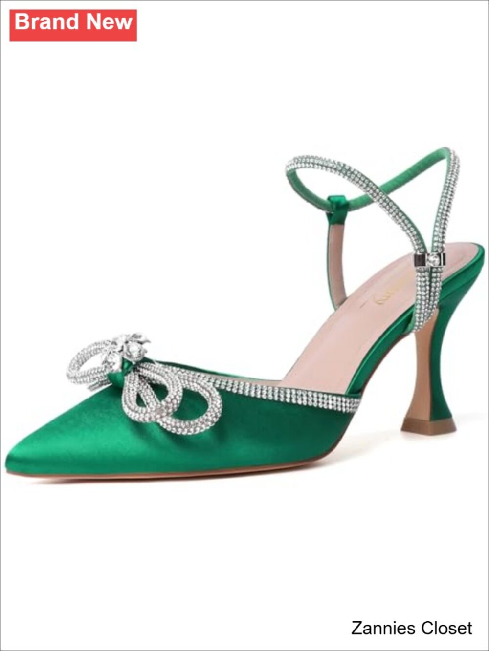 ✨Women's Slingback Kitten Heels Pointed Toe Bow Pumps Dress Shoes